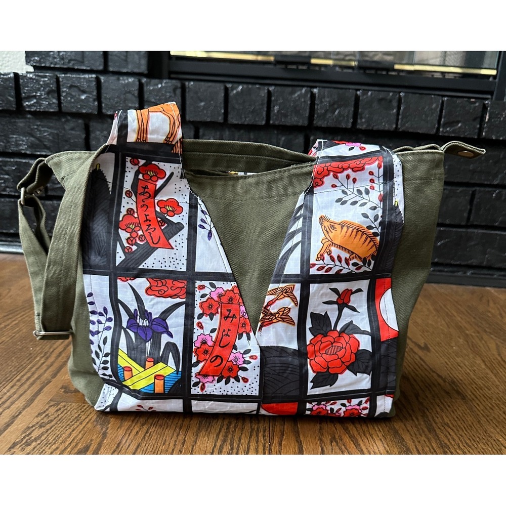 Baggu Customized Canvas Bag OS Olive Green Women Custom Handle Tote Crossbody